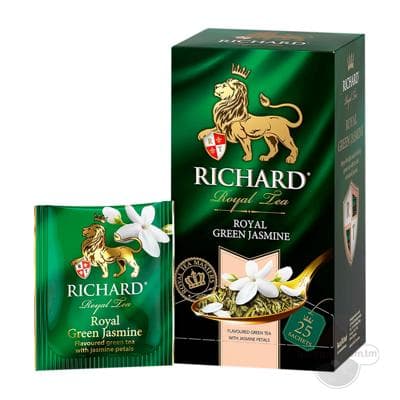 Чай зеленый Richard "Royal Green Jasmine" в пакетиках, 2 г (25 шт)