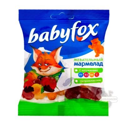Çeýnelýän marmelad "babyfox", 70 gr
