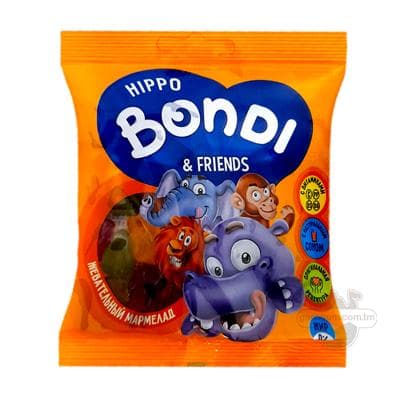 Çeýnelýän marmelad "Hippo Bondi & Friends", 70 gr