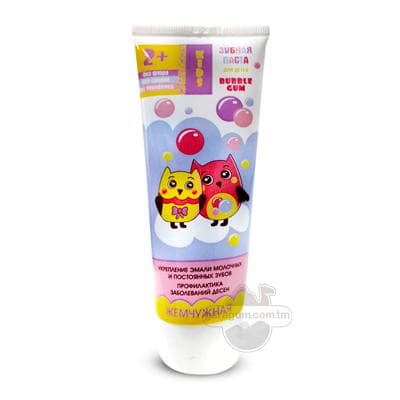 Çagalar üçin diş pasta Жемчужная Kids "Bubble Gum", 60 ml (2+)