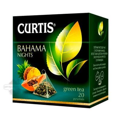 Чай зеленый Curtis "Багамские ночи" в пирамидках, 18 шт. 34 г