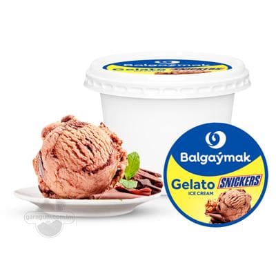 Мороженое "Bal-Gaýmak" Gelato Snickers, 170 г (±5 г)