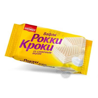 Вафли "Рокки Кроки" со сливочным вкусом, 125 г