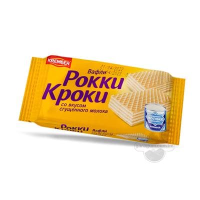 Вафли "Рокки Кроки" со вкусом сгущенного молока, 125 г