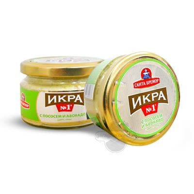 Ikra №1 "Санта Бремор" losos bilen awakadoly, 180 gr