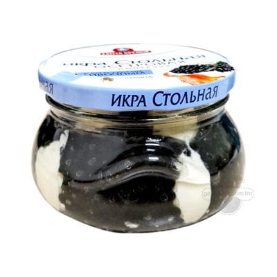 Икра Осетровая Санта Бремор "Стольная" с крем соусом, 220 г