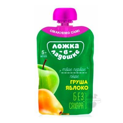 Pýure Ложка в ладошке alma, armyt (5 aýdan başlap), 90 gr