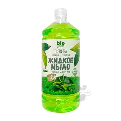 Suwuk sabyny "Bio naturell" Gök çaý, 1000 ml