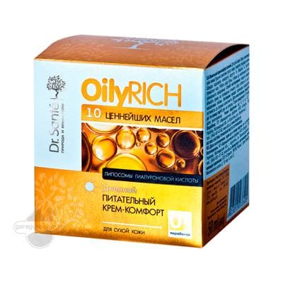 Rahatlandyryjy-krem gündizki Dr. Sante "OilyRICH" iýmitlendiriji, 50 ml