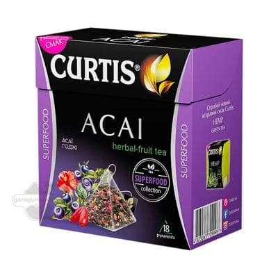 Травяной фруктовый чай Curtis "Acai" в пирамидках, 18 шт. 32 г