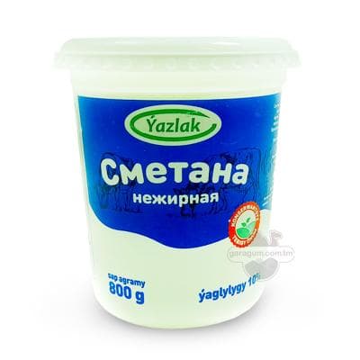 Сметана нежирное 10% 800г