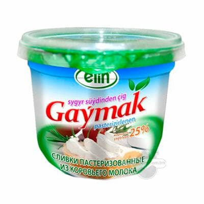 Çig gaýmak "Elin" ýaglylygy 25%, 250 gr