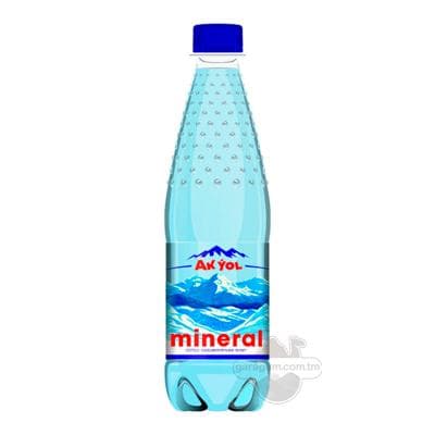 Emeli minerallaşdyrylan gazlandyrylan suw "Ak ýol" 450 ml