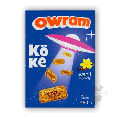 Сахарное печенье "Owram" со вкусом ванили, 480 г