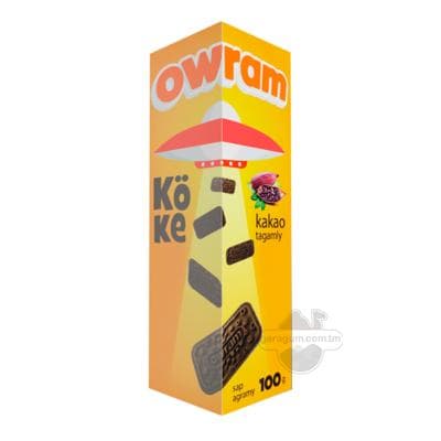 Сахарное печенье "Owram" со вкусом какао, 100 г