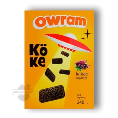 Сахарное печенье "Owram" со вкусом какао, 240 г