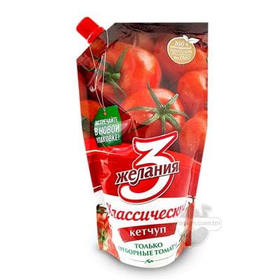 Ketçup "3 желания" klassyky, 450 gr