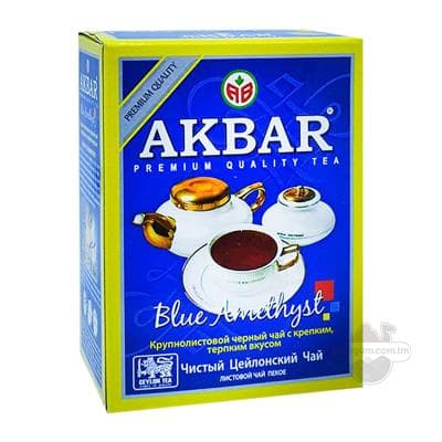 Akbar gara çaý "Blue Amethyst" iri ýaprakly, 100 gr