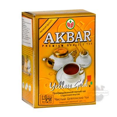 Akbar gara çaý "Yellow Gold" granulirlenen, 100 gr