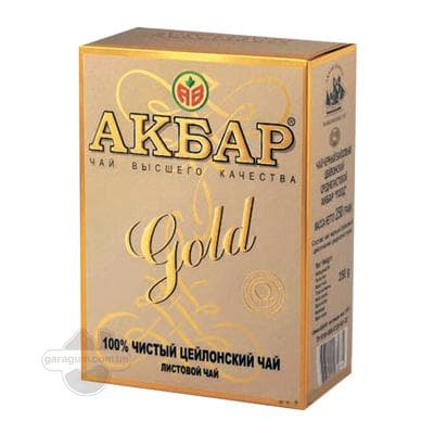 Akbar Gold ýaprakly gara çaý, 100 gr