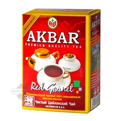 Akbar gara çaý "Red Garnet" ownuk ýaprakly, 50 gr