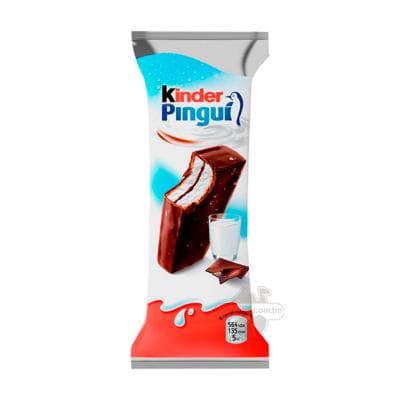 Kinder "Pingui" пирожное бисквитное покрытое шоколадом, 30 г