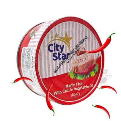 Marlin balygy "City Star" çili burçly we ýagly, 180 gr