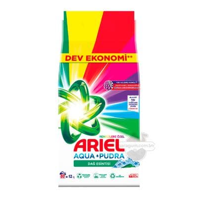 Kir ýuwujy soda Ariel Aqua-pudra "Dag esintisi" awtomat, 12 kg