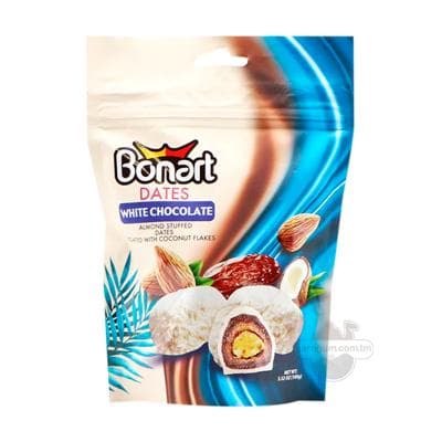 Конфеты Bonart "Dates" финики с начинкой из миндаля, покрытые кокосовой стружкой, 100 г