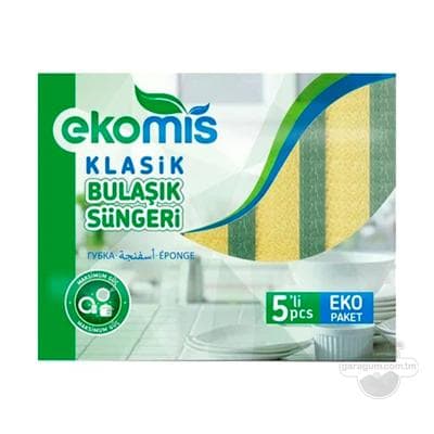 Gap-gaç ýuwmak üçin gubkalar "Ekomis", 5 sany