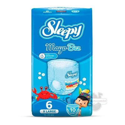 Sleepy Mayo Bez arlygy X Large 6, 15-25 kg, 10 sany