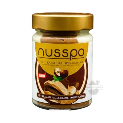 Ореховая паста Nusspo Duo с какао и молочным кремом, 350 г