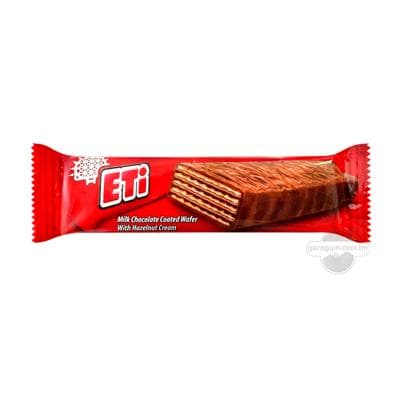 Şokolad örtülen wafli ETi kakao-kremli, 34 gr