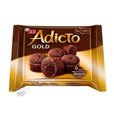 Şokoladly kekslar ETi AdicTo Gold Browni şokolad tagamly, 180 gr
