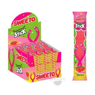 Çeýnelýän marmelad Sweeto "Sour stick Strawberry", 30 gr