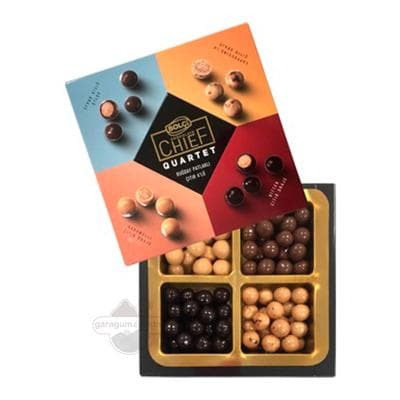 Şokoladly süýjüler Bolçi Luxury "Quarted" assorti nogul, 160 gr