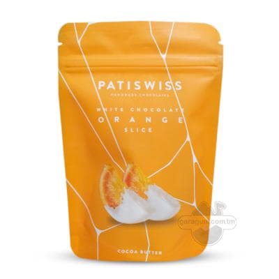 Ak şokoladly pyrtykal dilimleri "Patiswiss" 80 gr