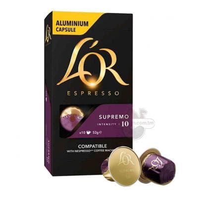 Капсулы Lor Espresso "Supremo 10" 10 штук, 52 г