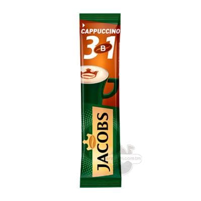 Kofe Jacobs Cappuccino, 3x1 kiçi paket 12.5 gr