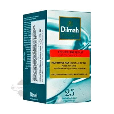 Arassa Seýlon gara çaýy Dilmah folgaly haltajyklarda 25 sany (50 gr)